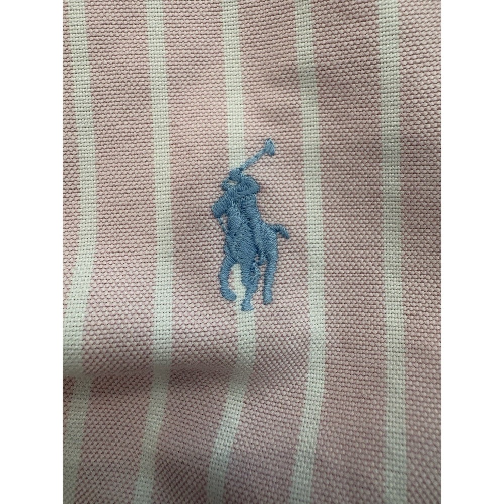 Ralph Lauren Shirt Mens XL Pink Stripe Classic Fit Button Down 17/35 Preppy - Picture 4 of 11